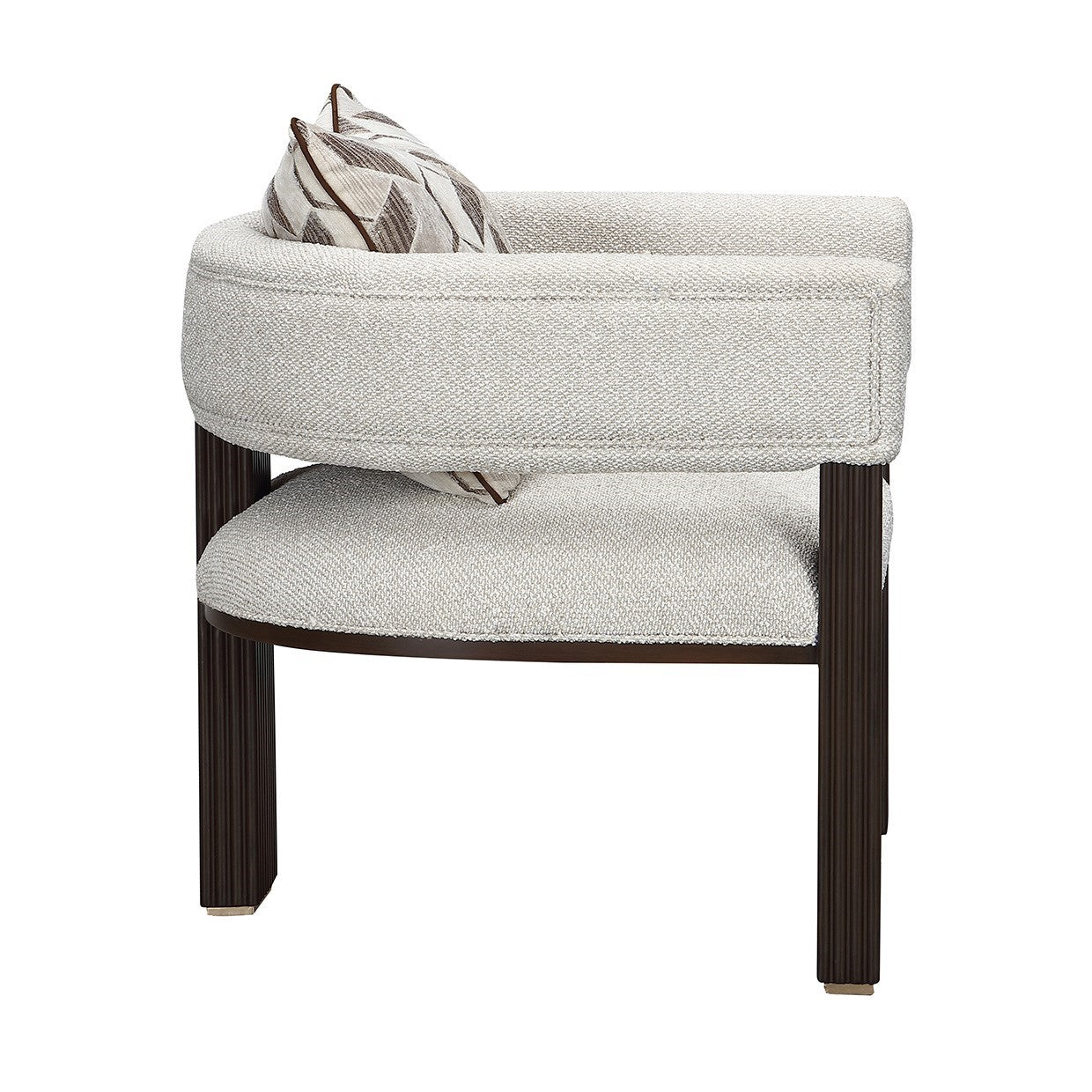 West Kensington Accent Chair - Buff/Medium Espresso