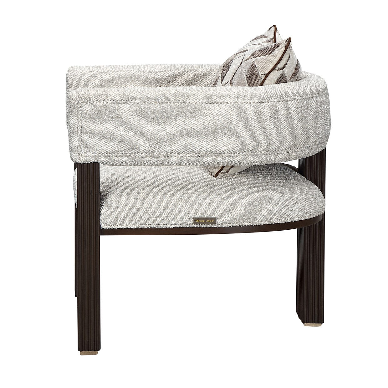 West Kensington Accent Chair - Buff/Medium Espresso