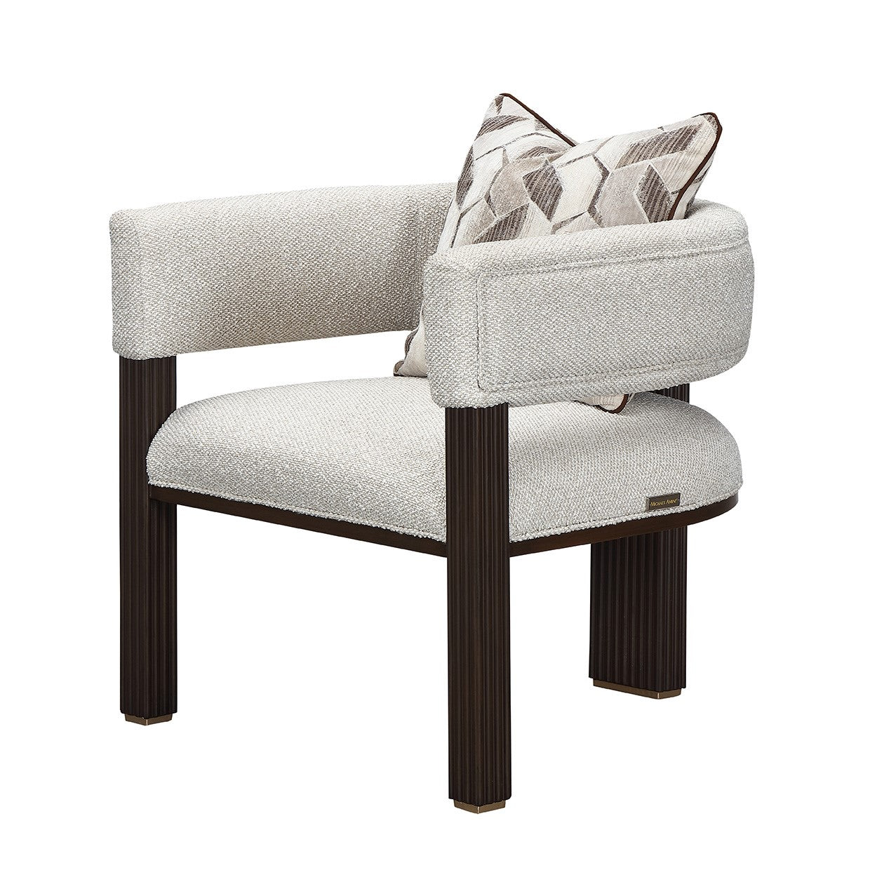West Kensington Accent Chair - Buff/Medium Espresso