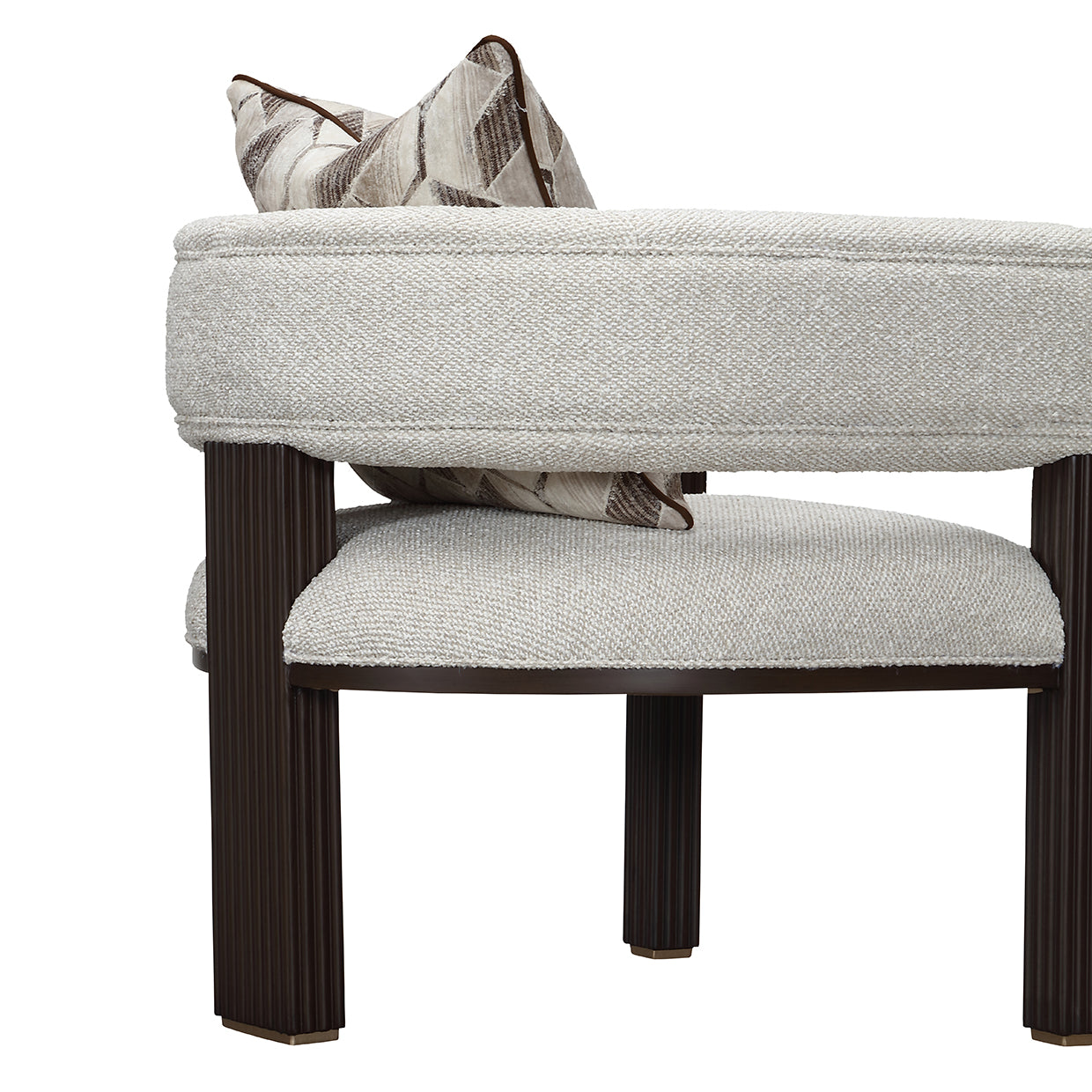 West Kensington Accent Chair - Buff/Medium Espresso