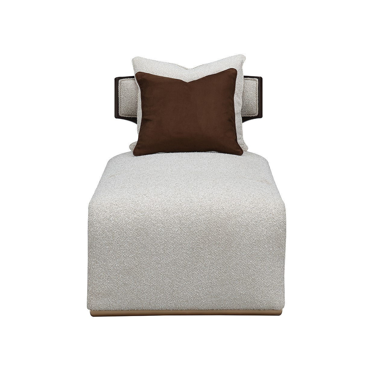 West Kensington Chaise - Buff/Medium Espresso