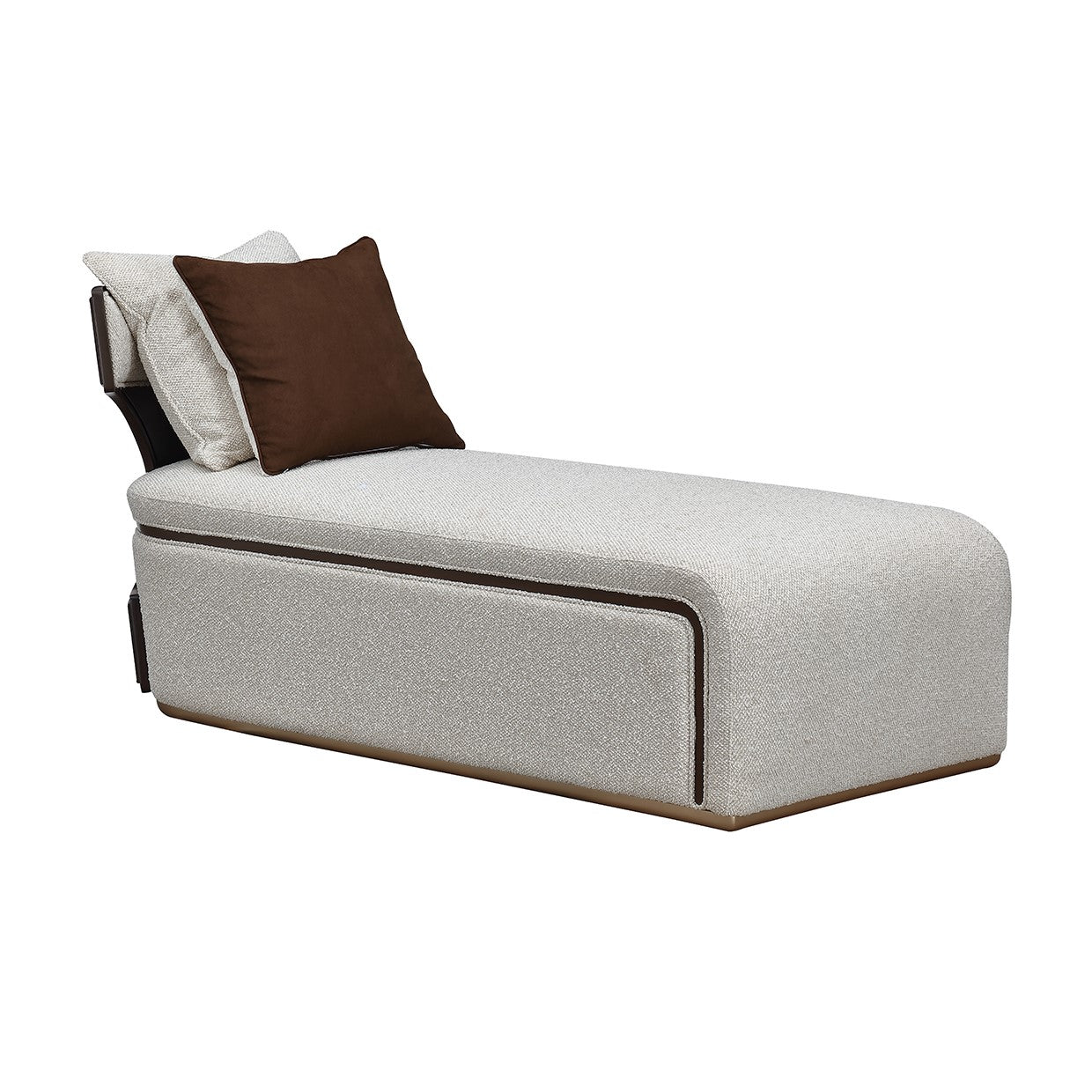 West Kensington Chaise - Buff/Medium Espresso