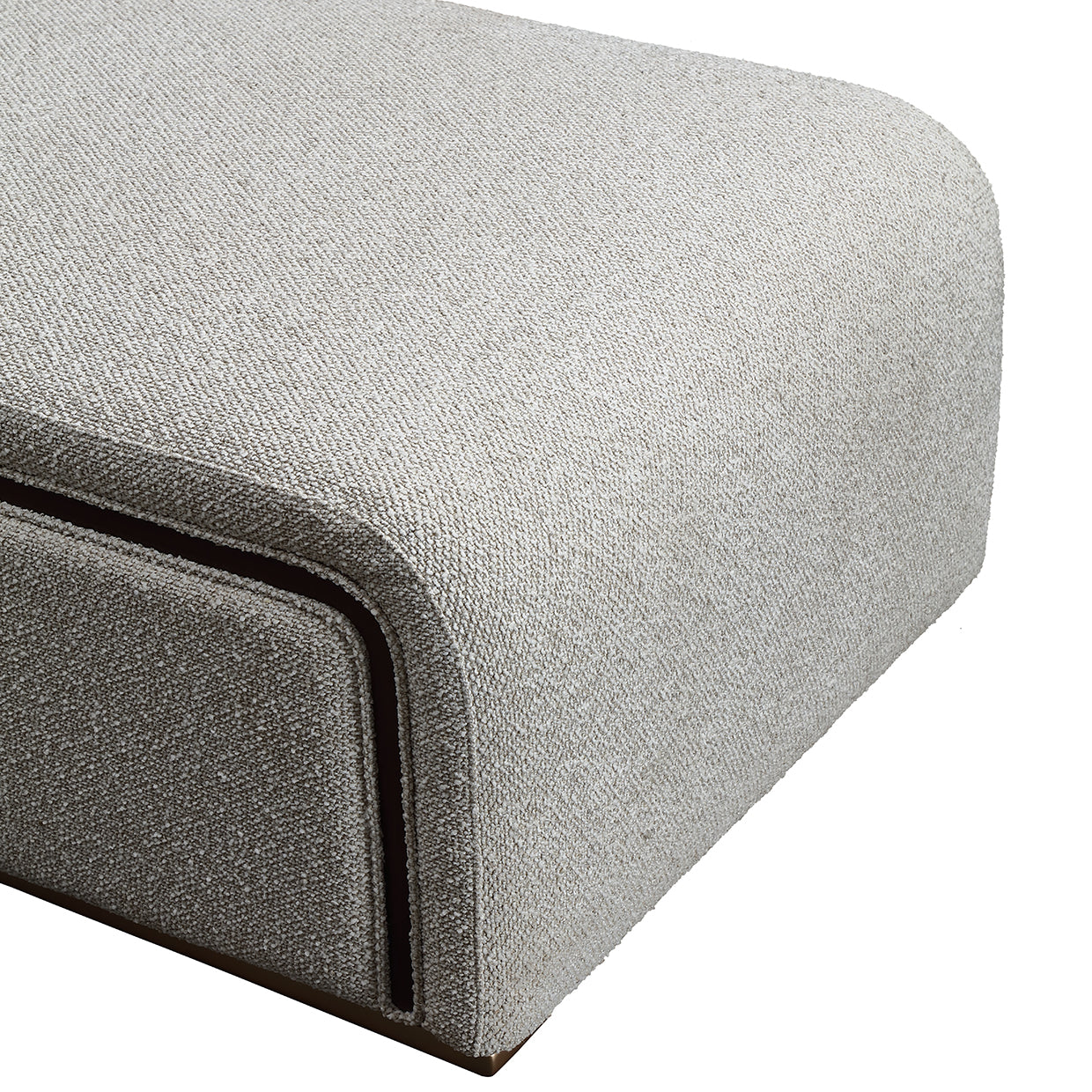 West Kensington Chaise - Buff/Medium Espresso