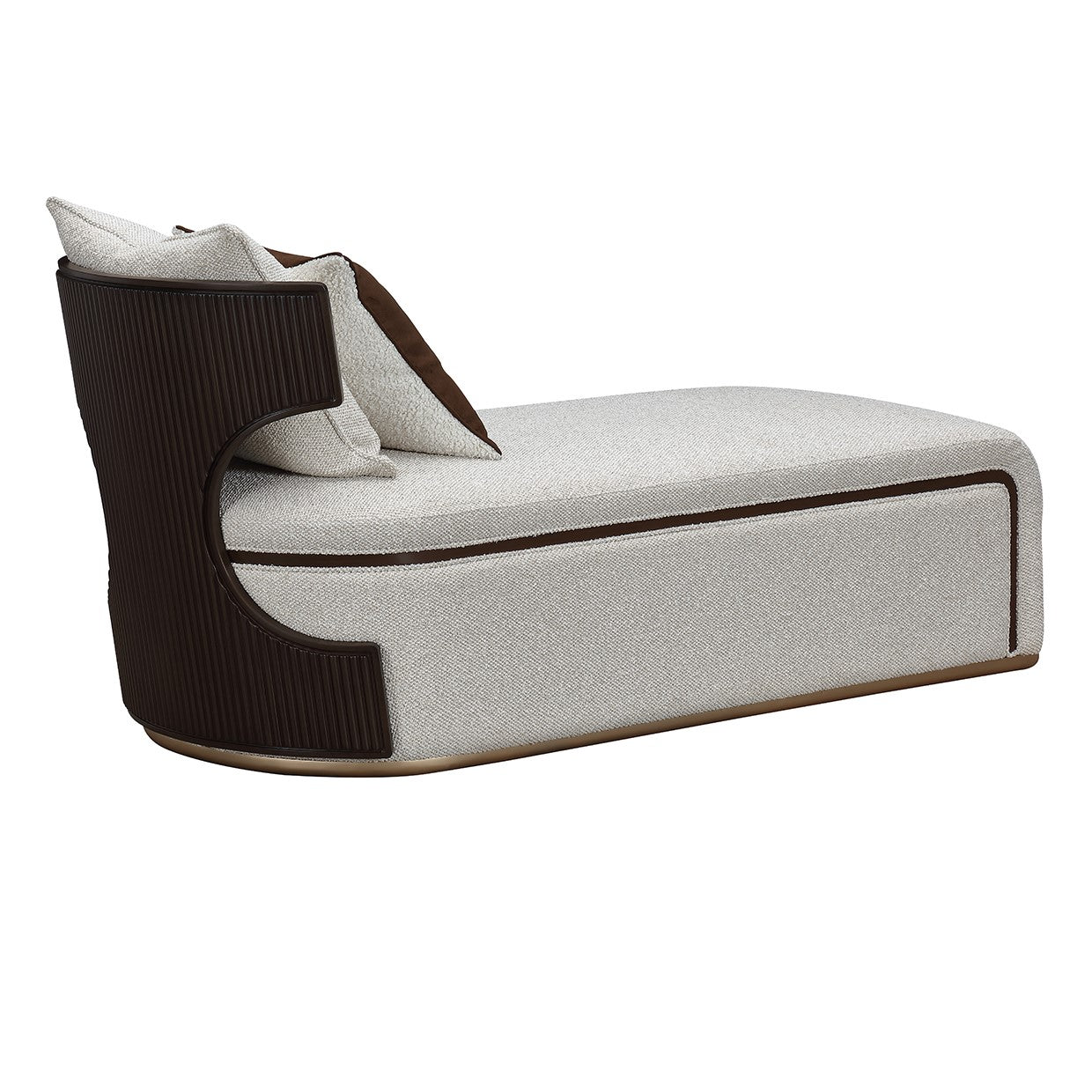 West Kensington Chaise - Buff/Medium Espresso