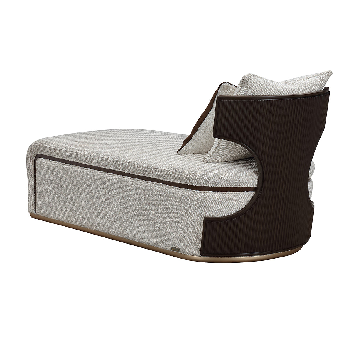 West Kensington Chaise - Buff/Medium Espresso