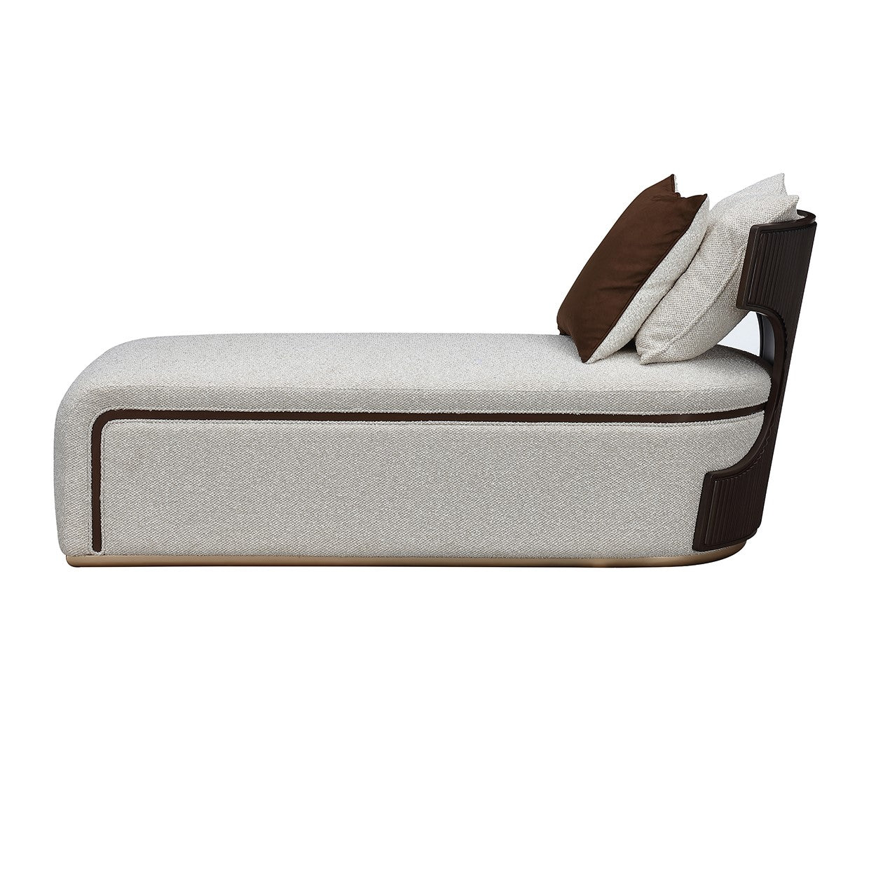 West Kensington Chaise - Buff/Medium Espresso