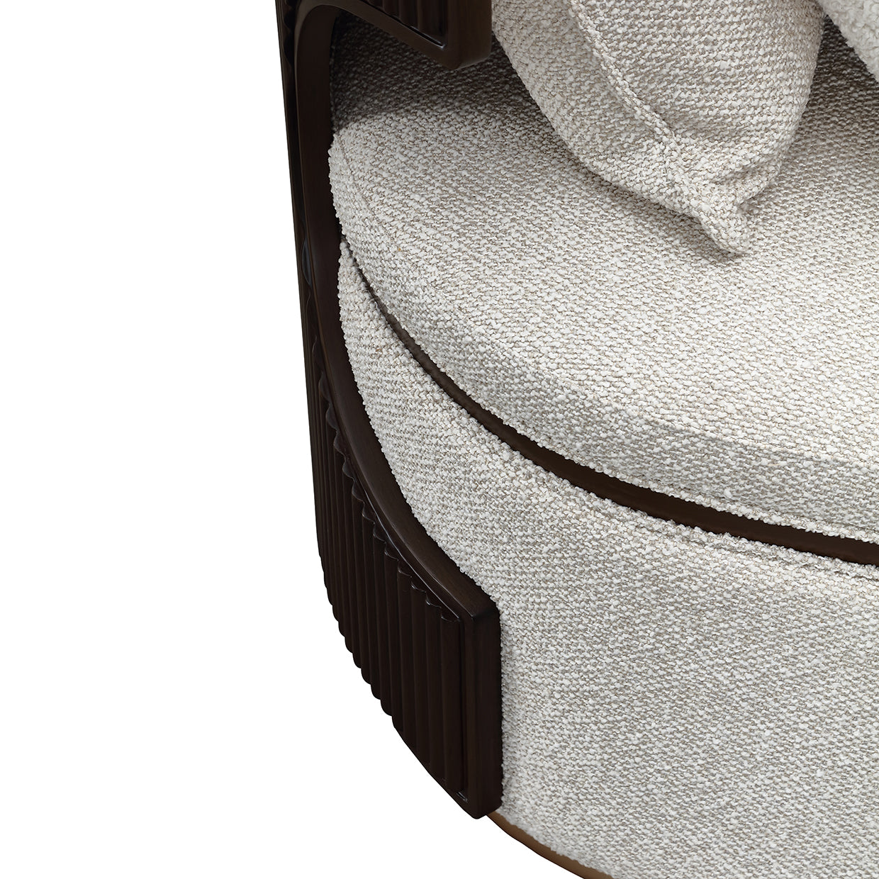 West Kensington Chaise - Buff/Medium Espresso