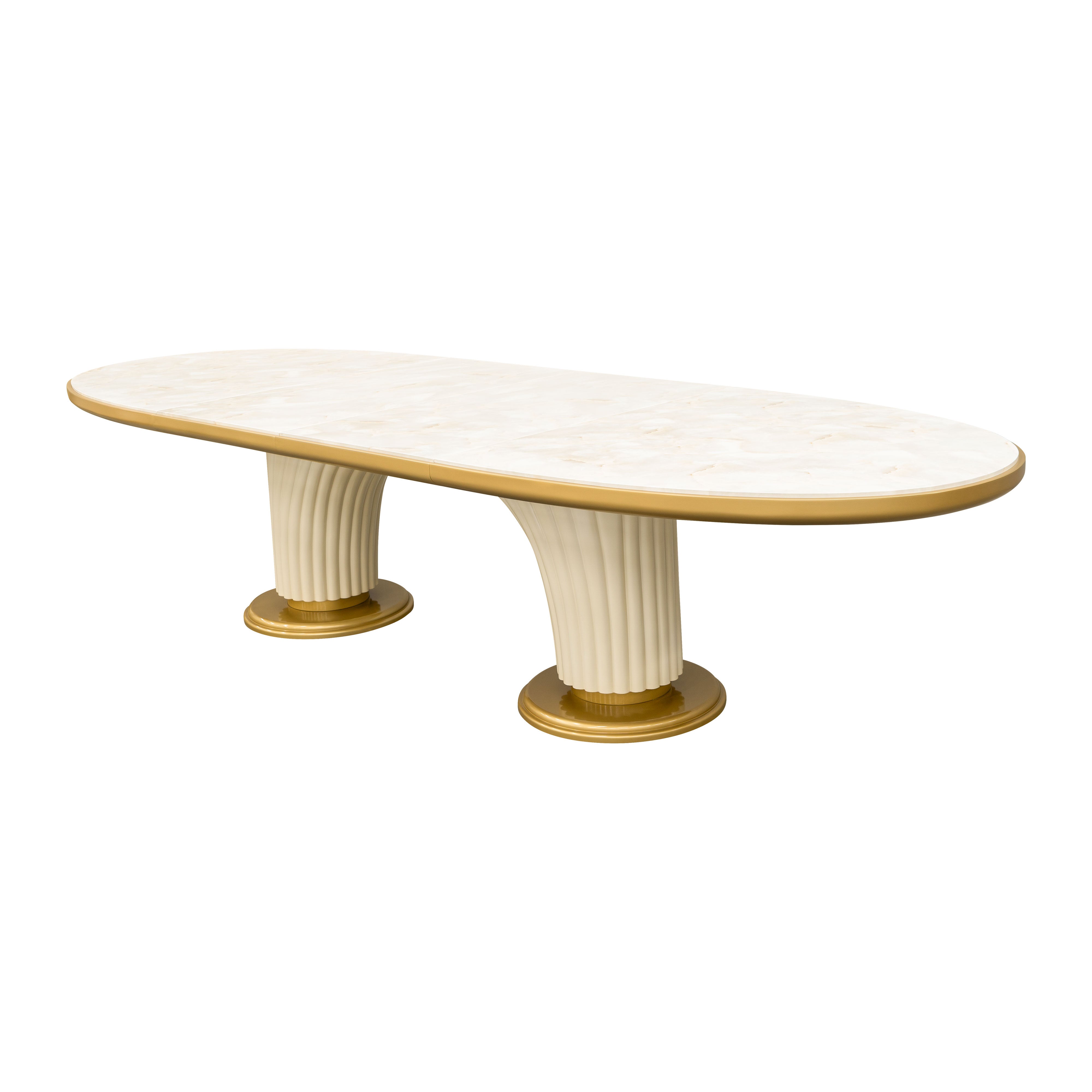 Scotts Square Oval Dining Table - Light Champagne