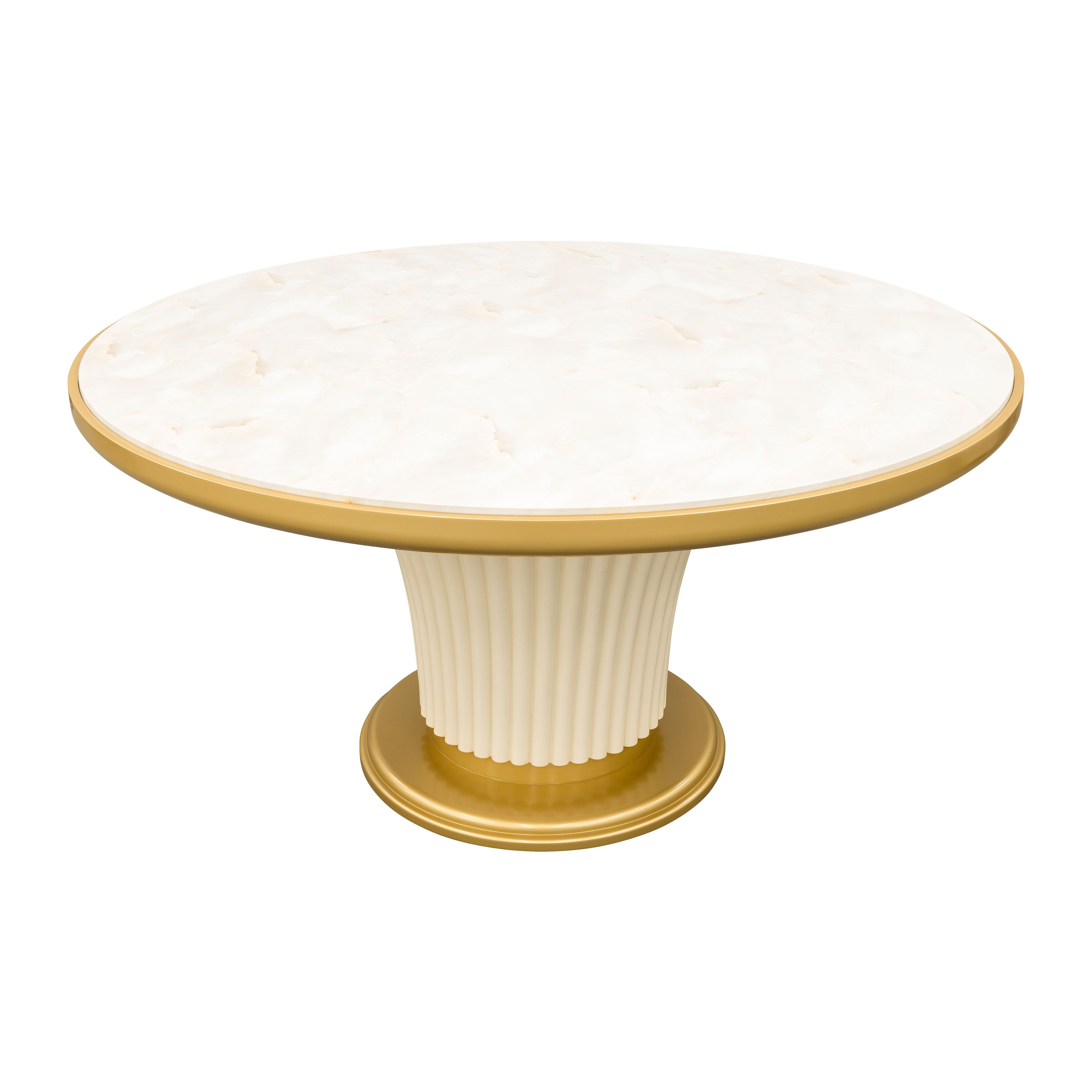 Scotts Square Round Dining Table - Light Champagne