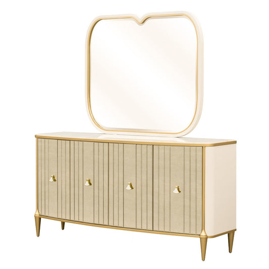 Scotts Square Sideboard with Wall Mirror - Light Champagne