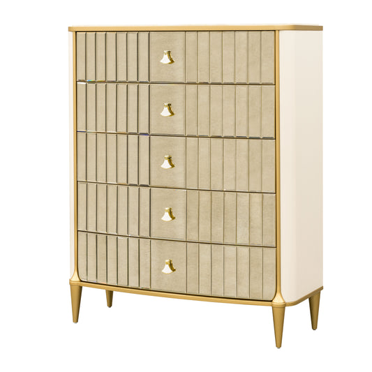 Scotts Square 5-Drawer Chest - Light Champagne