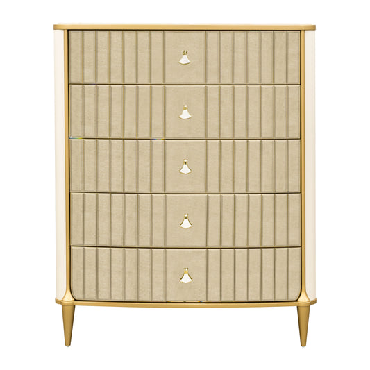 Scotts Square 5-Drawer Chest - Light Champagne