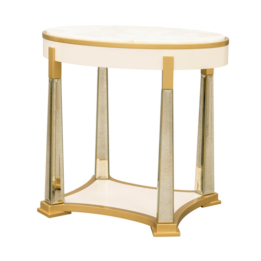 Scotts Square End Table - Light Champagne