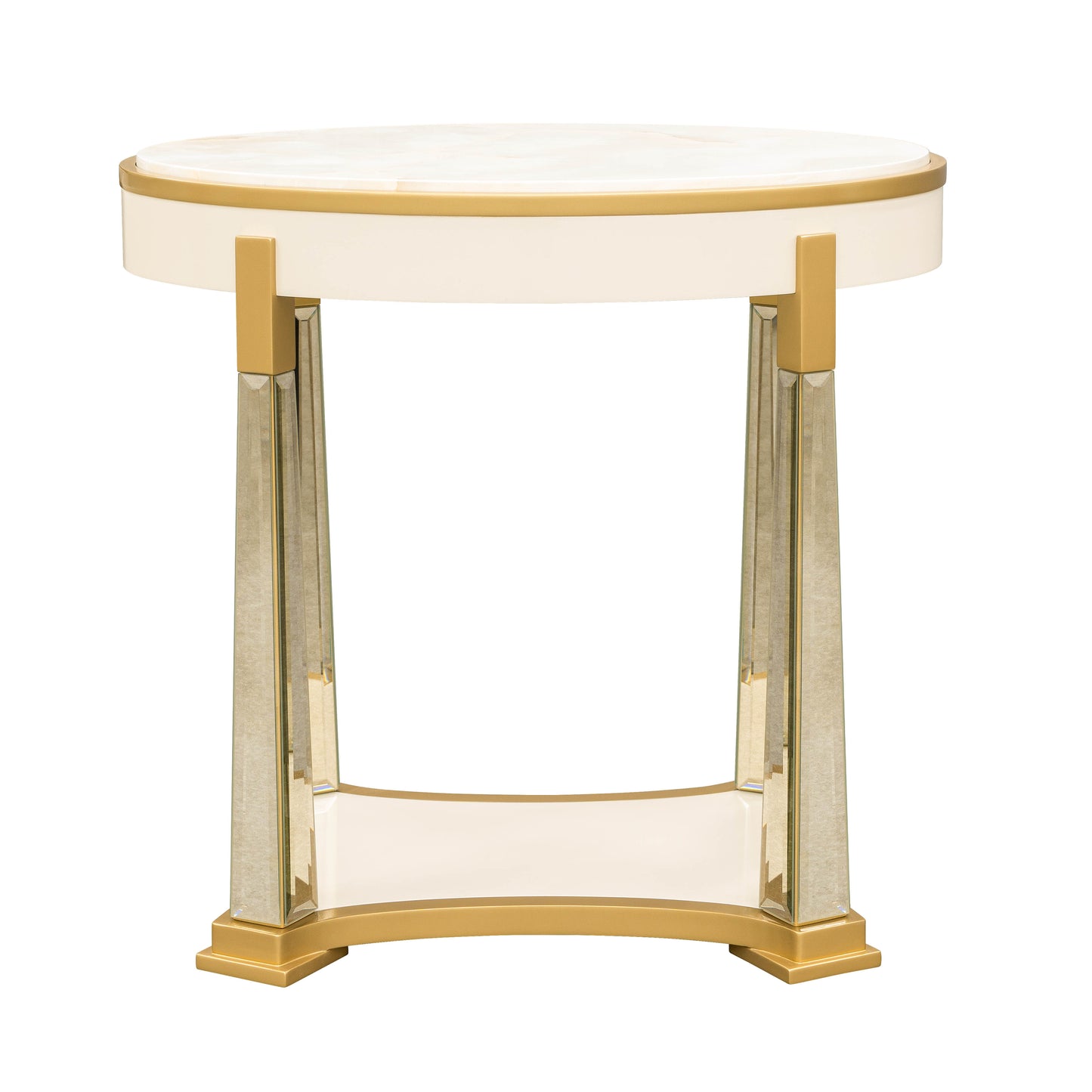 Scotts Square End Table - Light Champagne