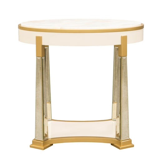 Scotts Square End Table - Light Champagne
