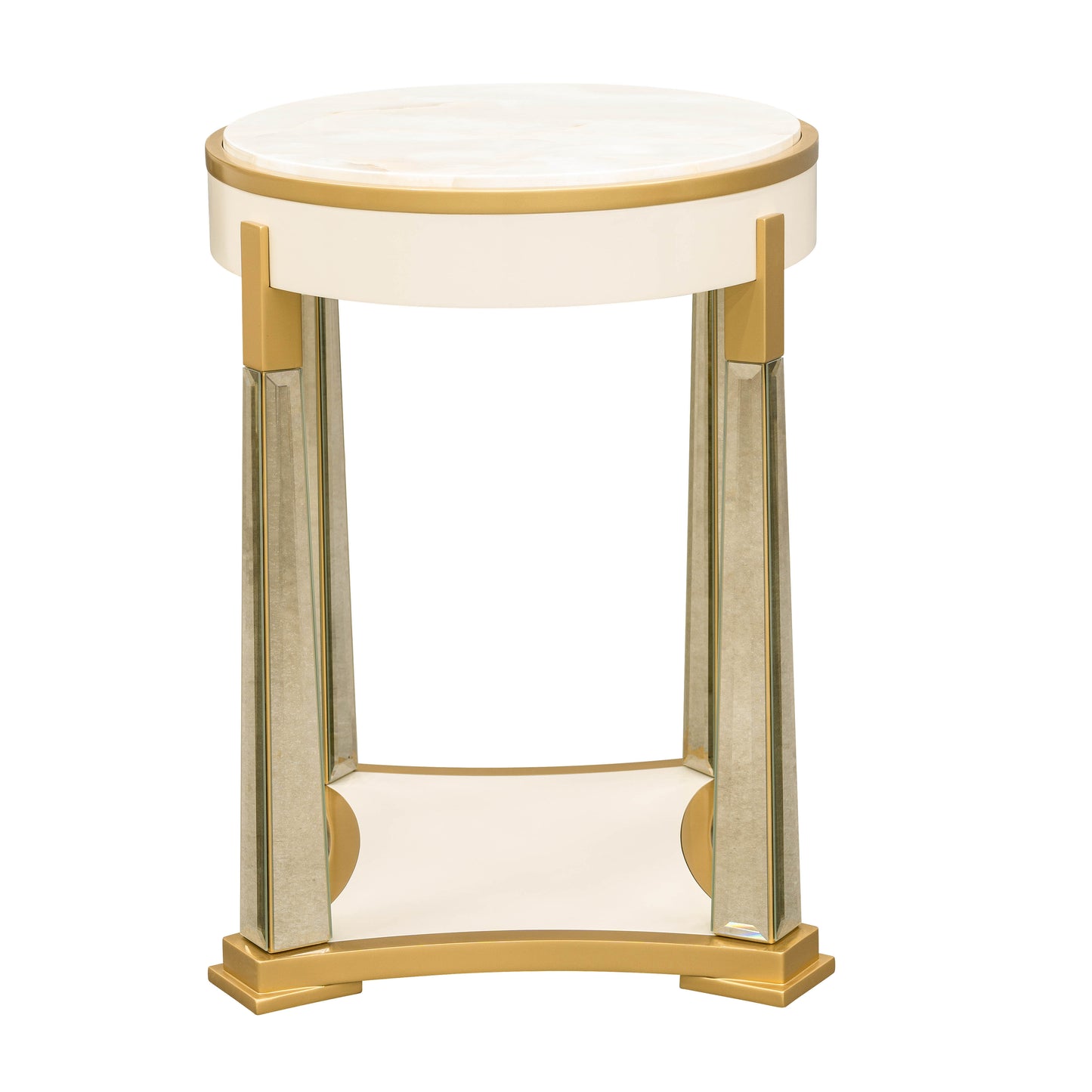 Scotts Square End Table - Light Champagne
