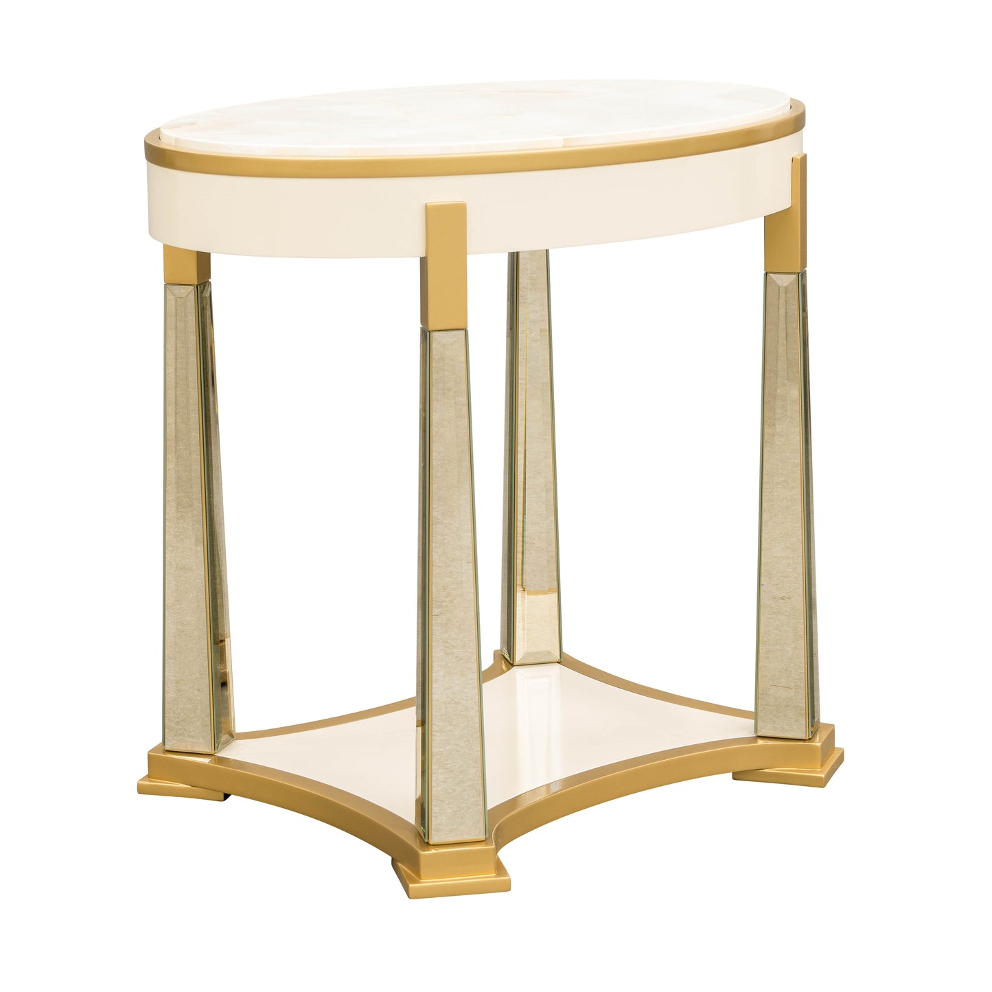 Scotts Square End Table - Light Champagne