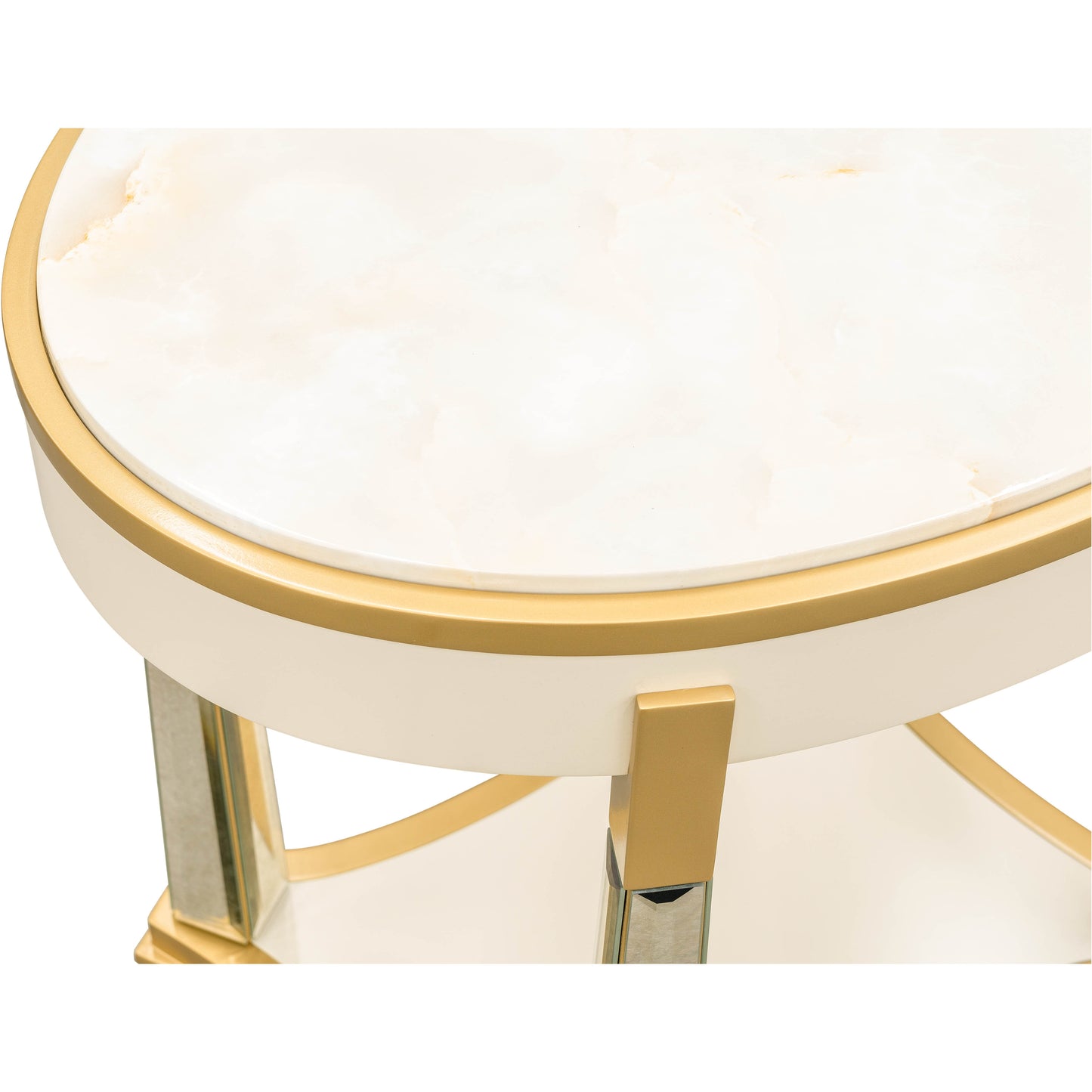 Scotts Square End Table - Light Champagne