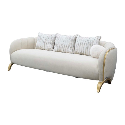 Scotts Square Sofa - Cornsilk/Light Champagne