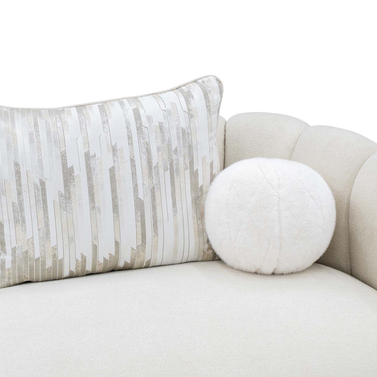 Scotts Square Sofa - Cornsilk/Light Champagne
