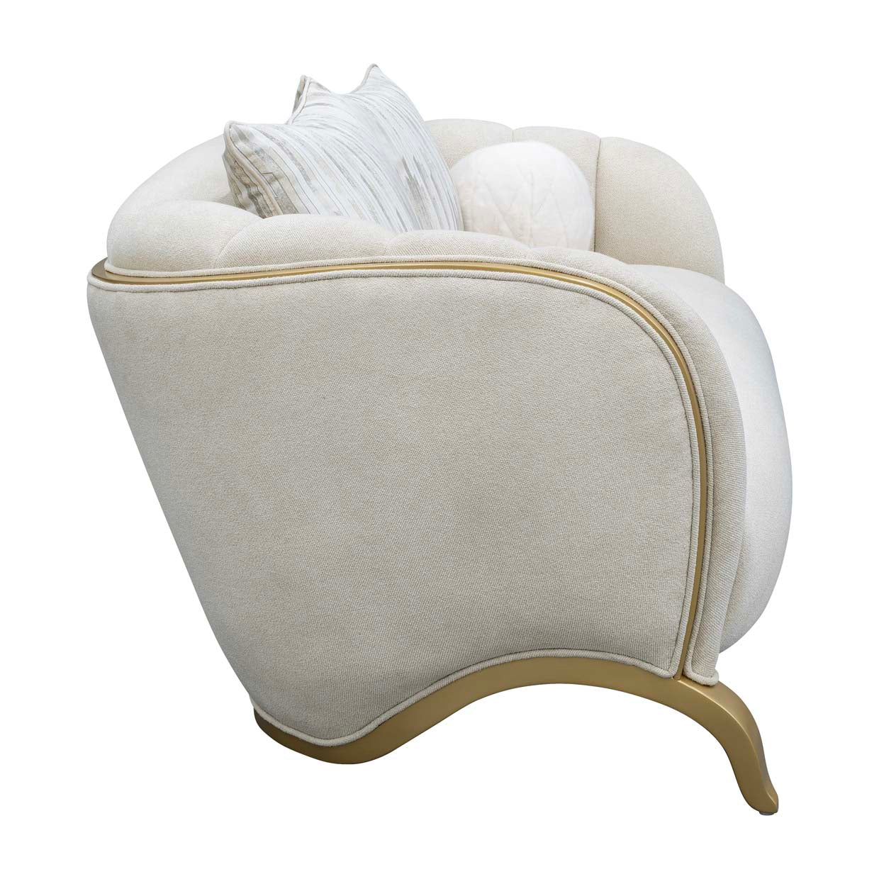 Scotts Square Loveseat - Cornsilk/Light Champagne