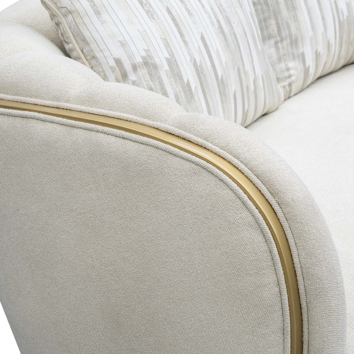 Scotts Square Loveseat - Cornsilk/Light Champagne