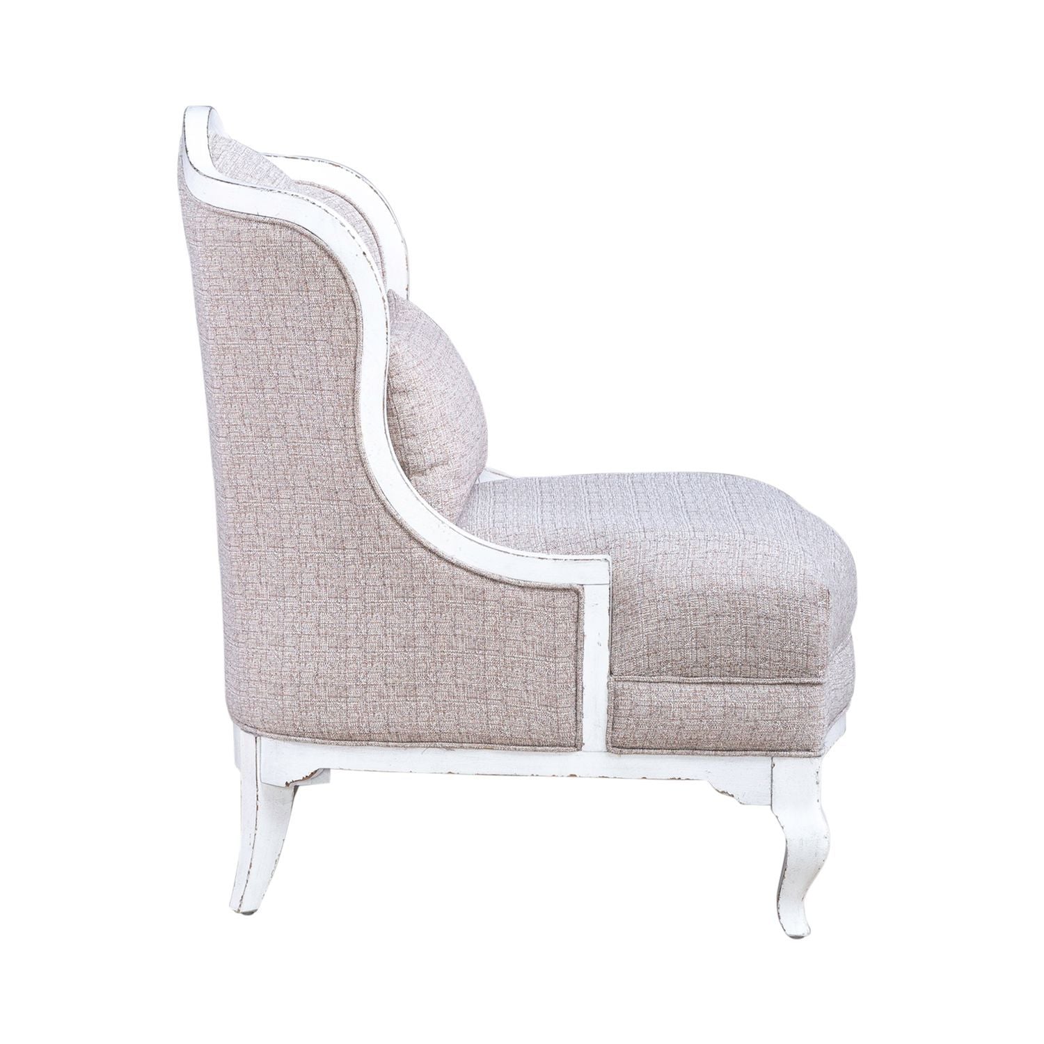 Magnolia Manor - Upholstered Accent Chair - Antique White & Weathered Bark