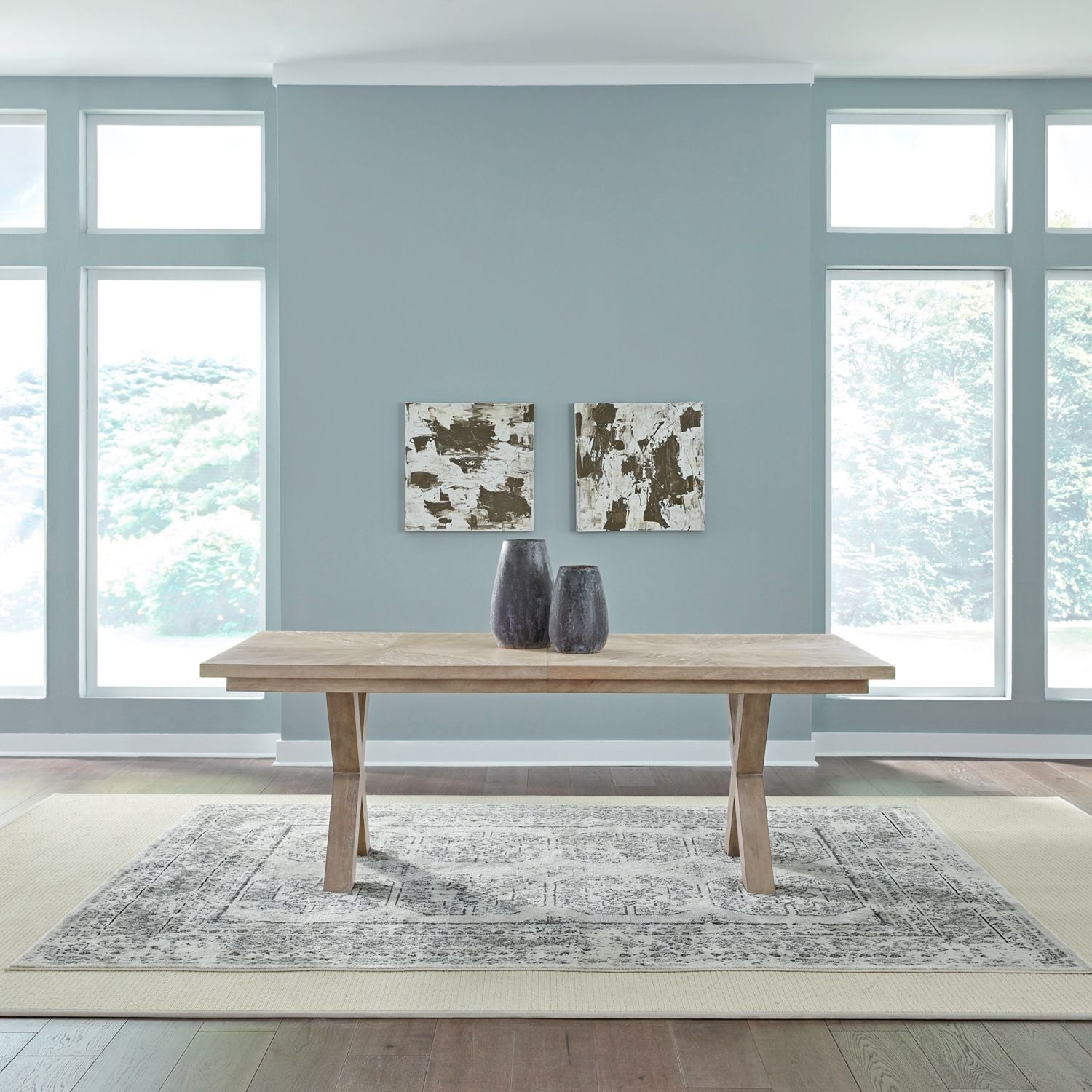 Brentwood - Double Pedestal Table - Brown