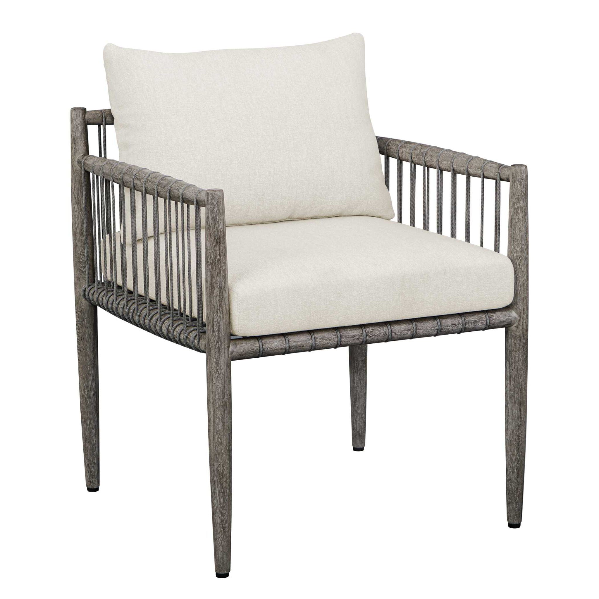 Borneo - Outdoor Dining Chair - White / Dark Gray
