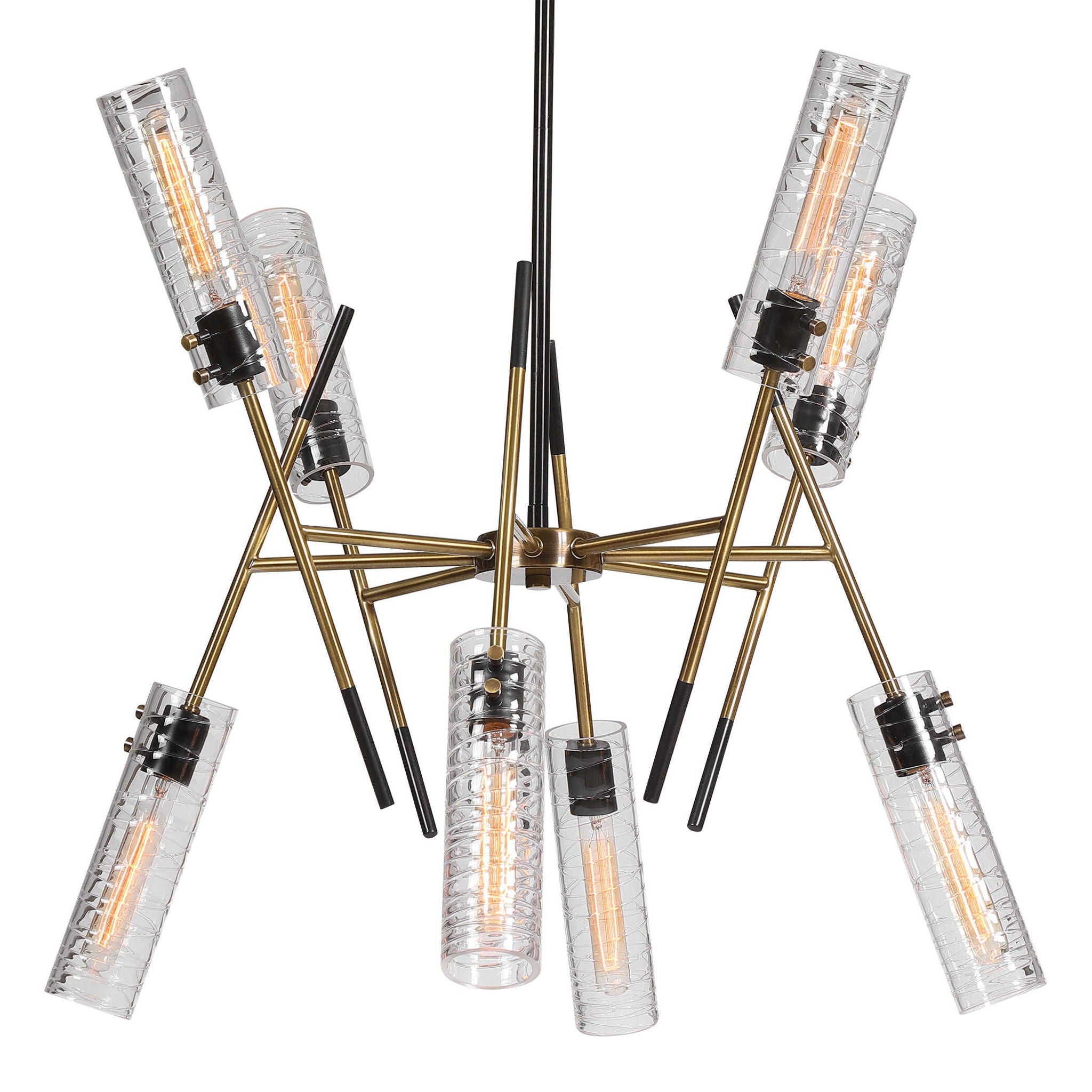 Telesto - 8 Light Linear Pendant - Gold