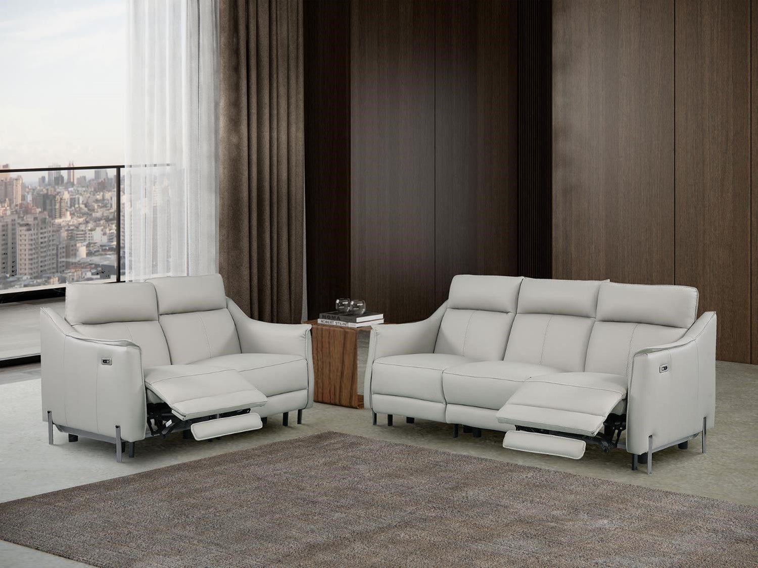 Chicago Leather Recliner Sofa & Loveseat