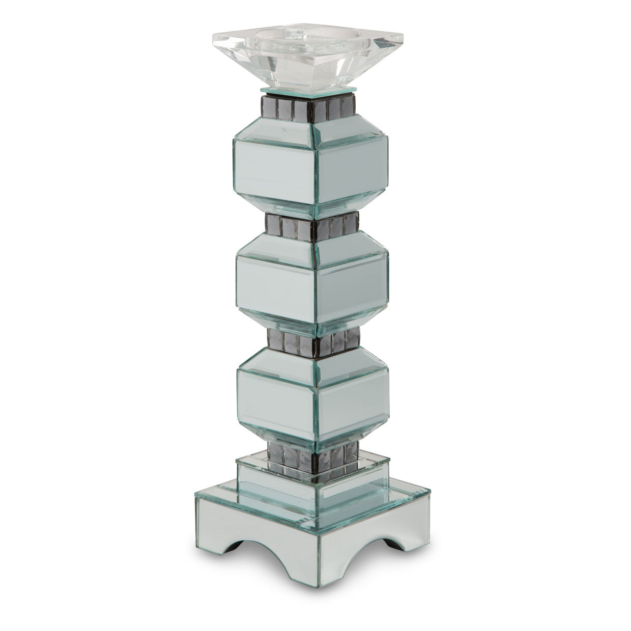 Montreal 3-Tier Mirrored Candle Holder, Set of 2