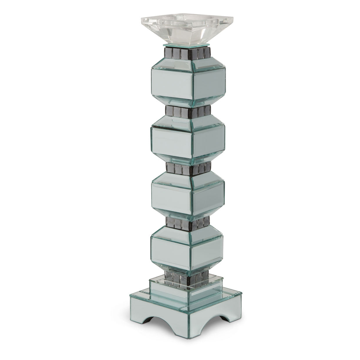 Montreal 4-Tier Mirrored Candle Holder, Set of 2