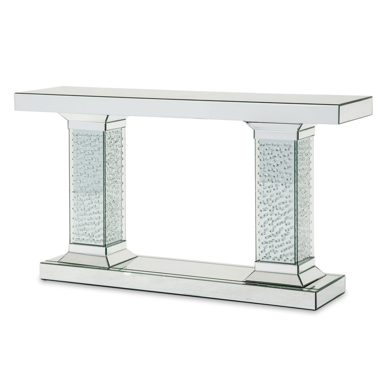 Montreal Mirrored Console Table with Crystal Accents