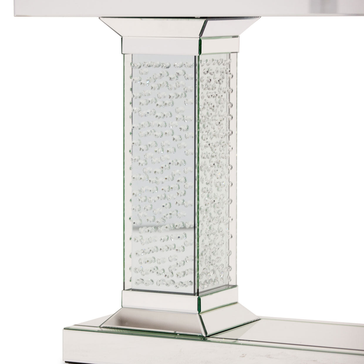Montreal Mirrored Console Table with Crystal Accents