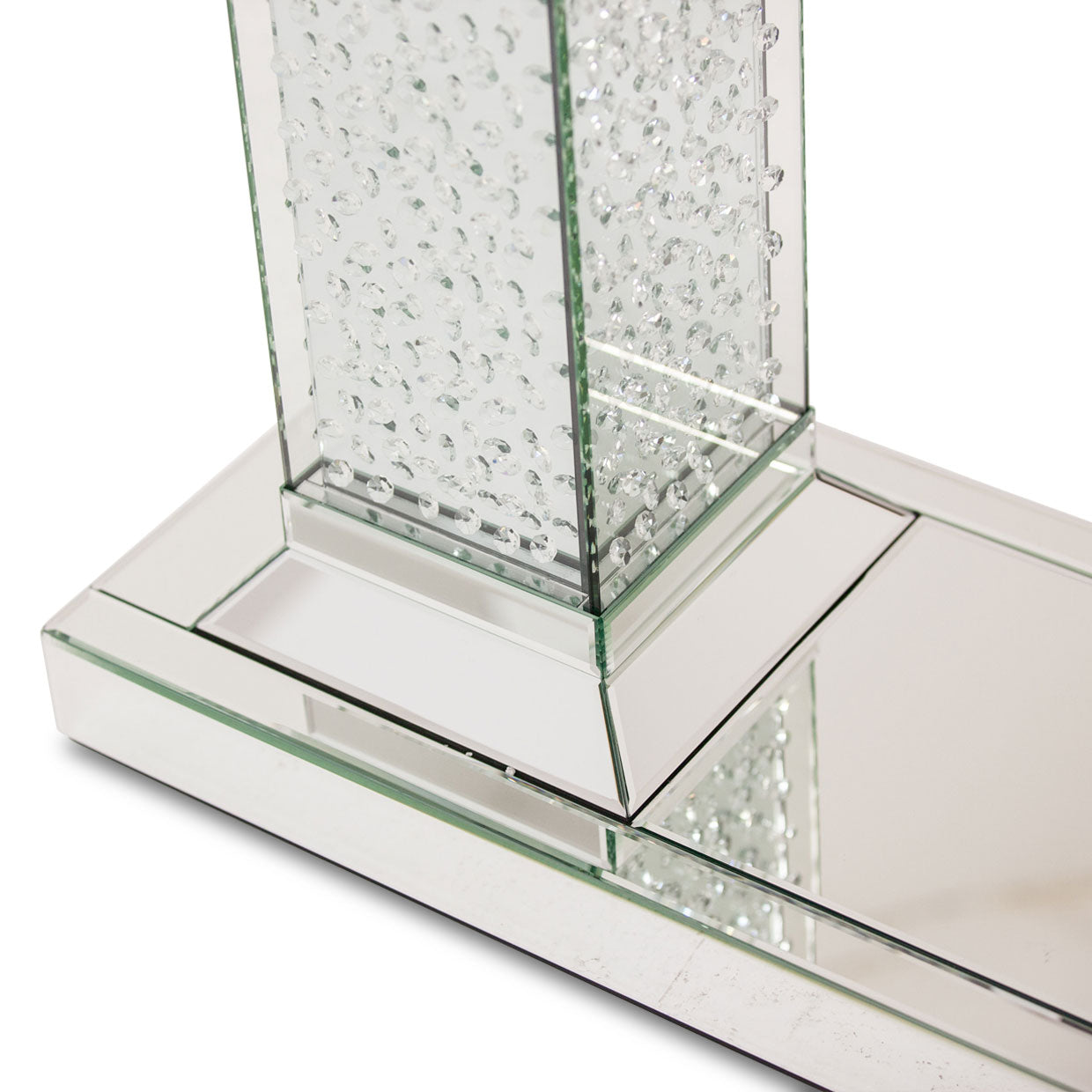 Montreal Mirrored Console Table with Crystal Accents