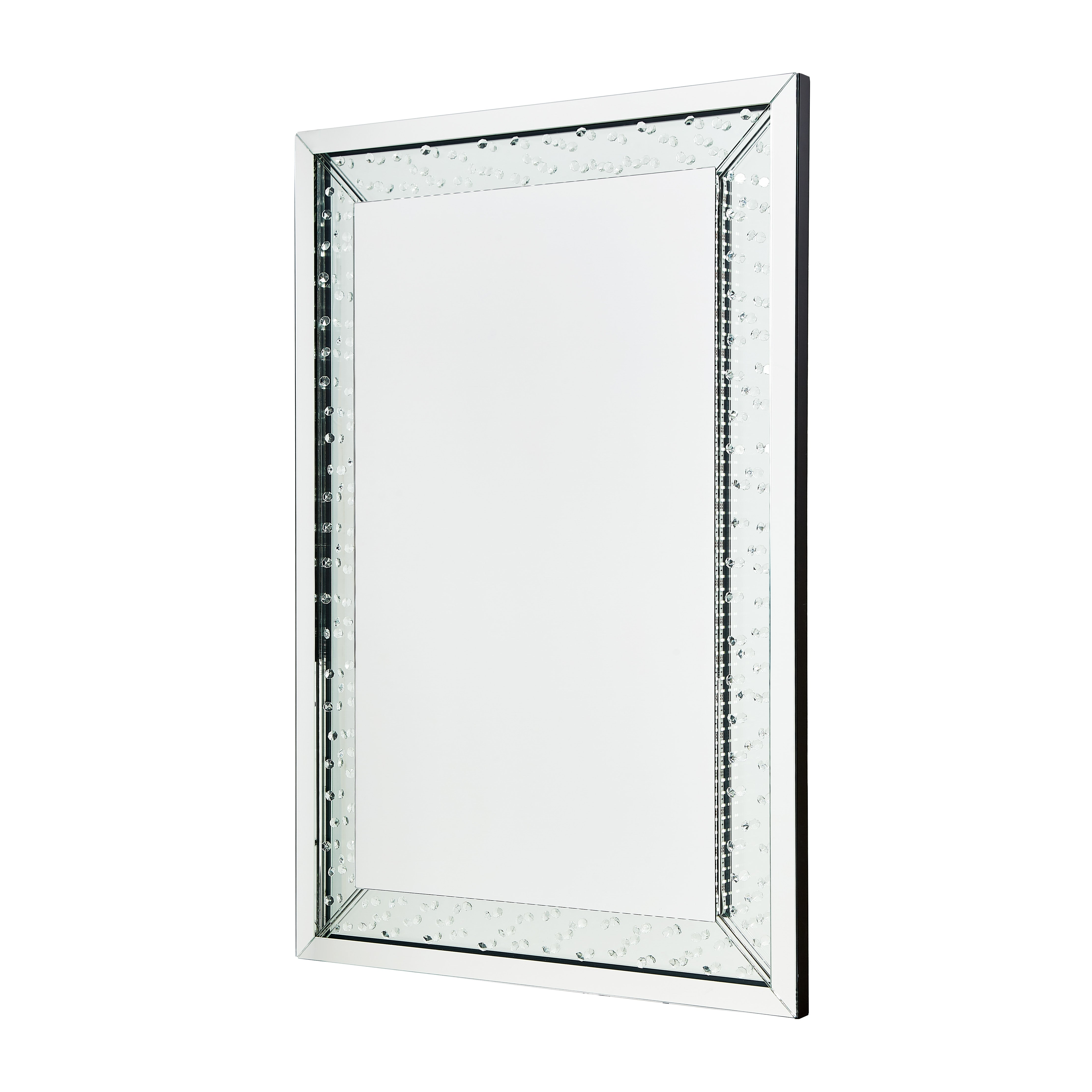 Montreal Crystal Framed Wall Mirror with LED Lighting