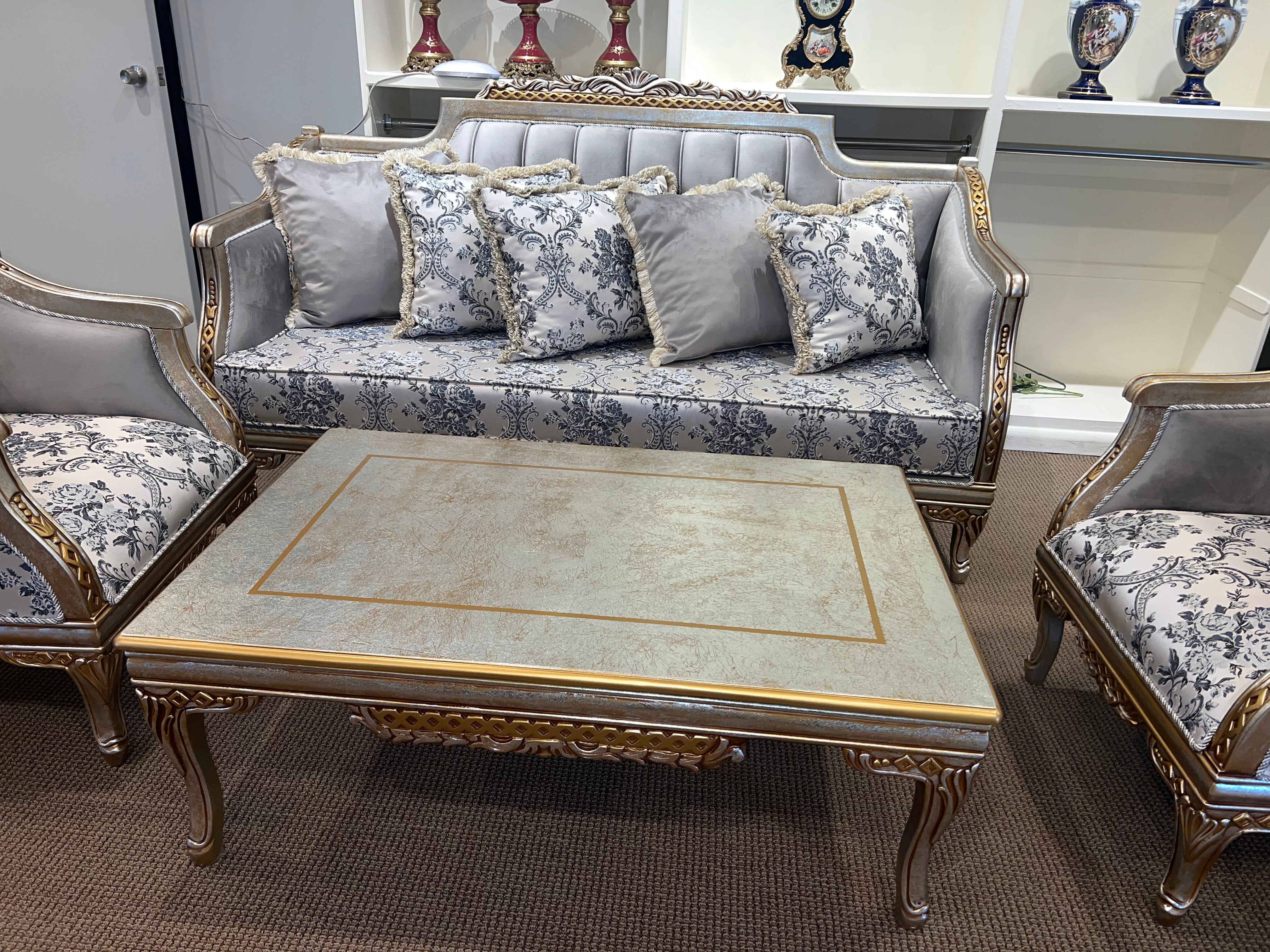 Classical Sina - Sofa, 2 Chairs, and Cocktail Table Set