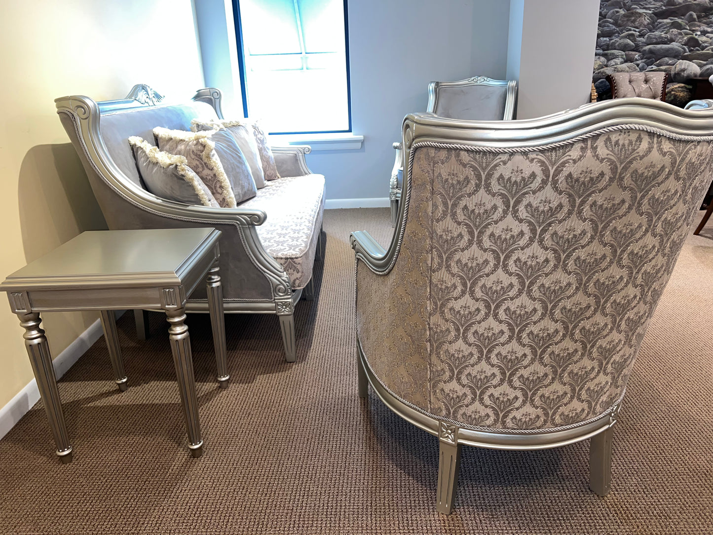 Classical Zaid Sofa and 2 Chairs Set