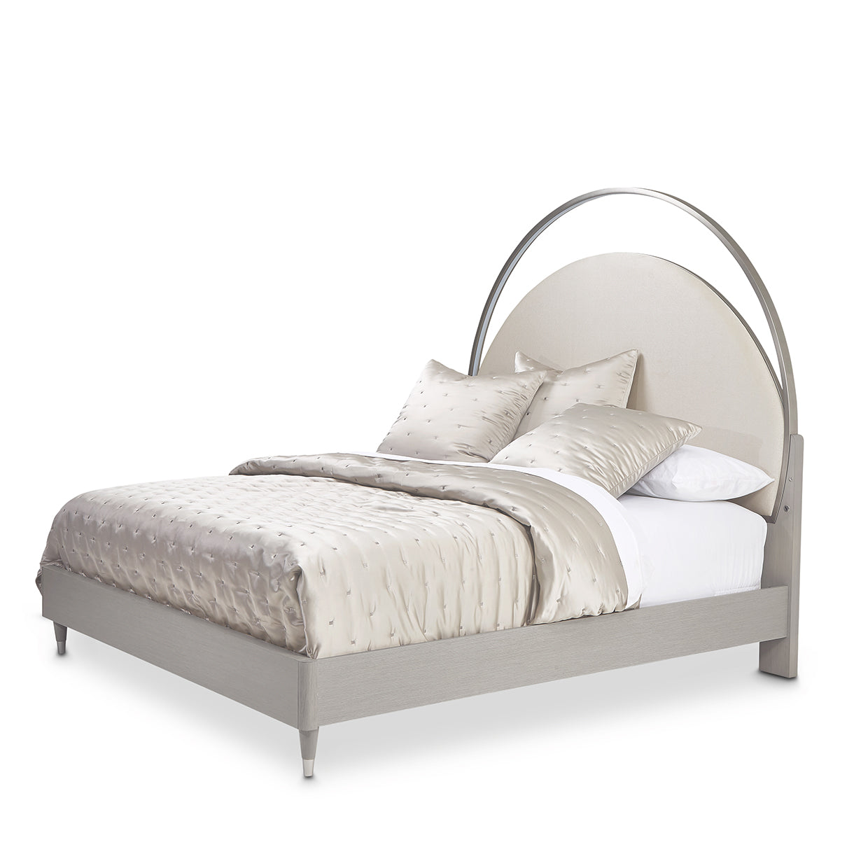 Eclipse Cal. King Bed with LED Lighting - Moonlight Gray
