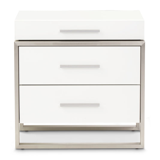Marquee Nightstand - Cloud White