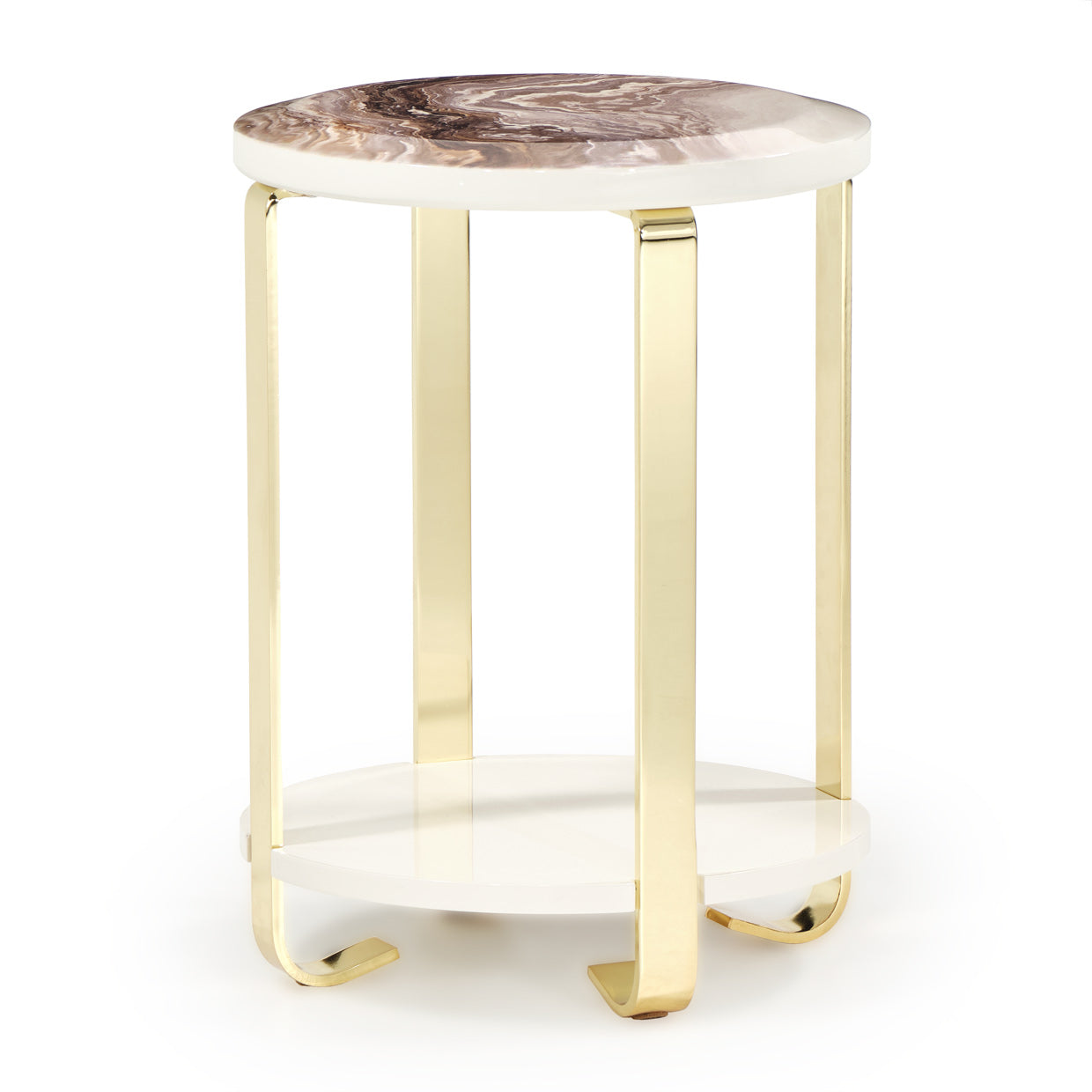 Ariana Chairside Table - Gold