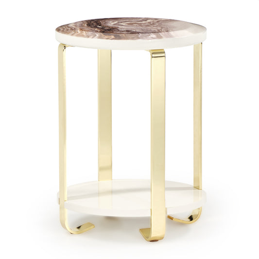 Ariana Chairside Table - Gold
