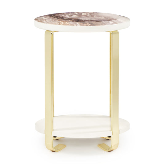 Ariana Chairside Table - Gold