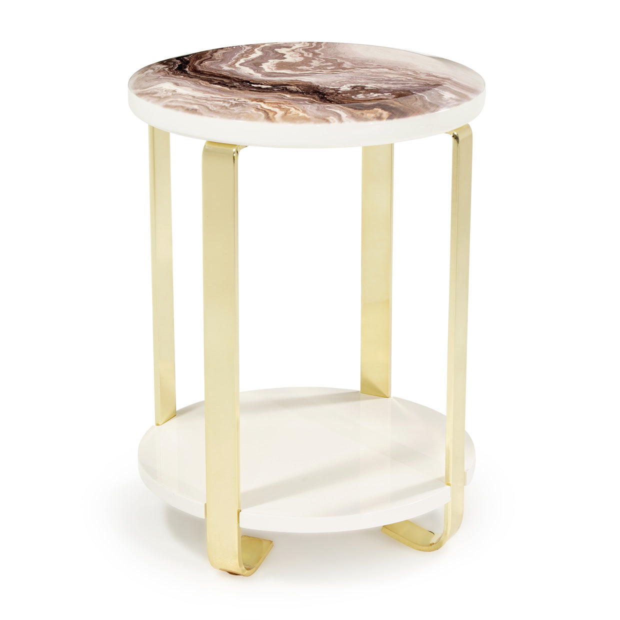 Ariana Chairside Table - Gold
