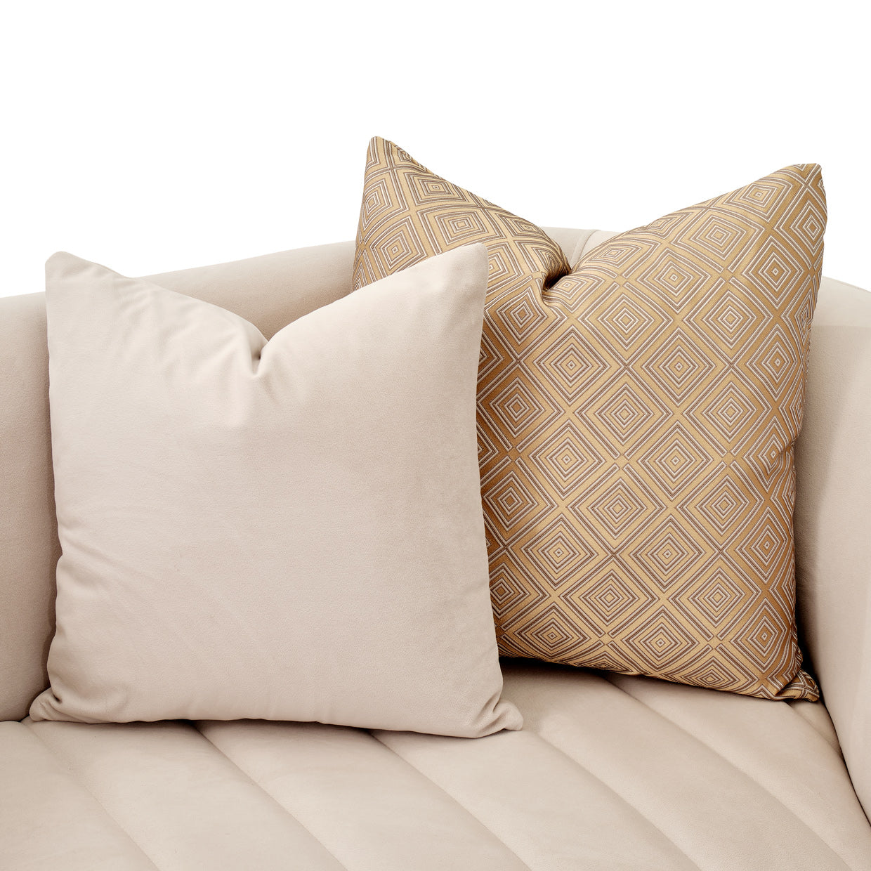 Ariana Loveseat - Beige/Gold