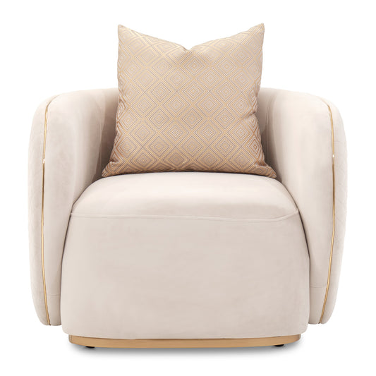 Ariana Accent Chair - Beige/Gold