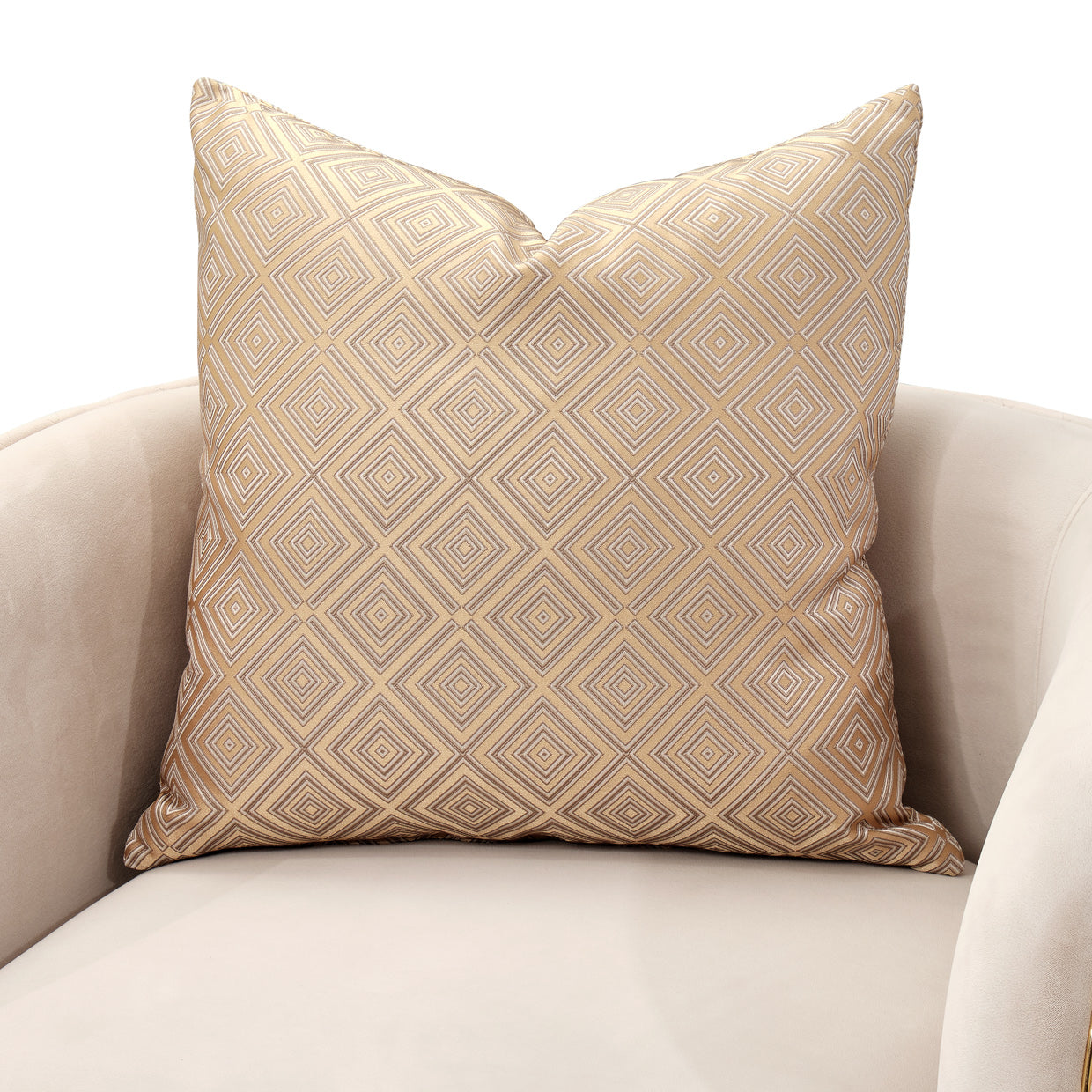 Ariana Accent Chair - Beige/Gold