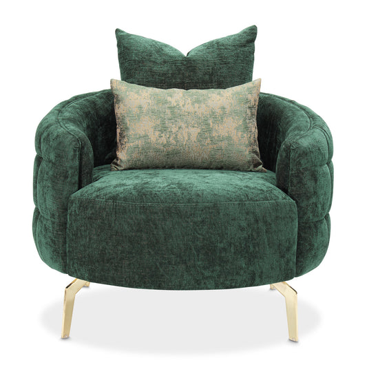 Celine Accent Chair - Emerald/Gold