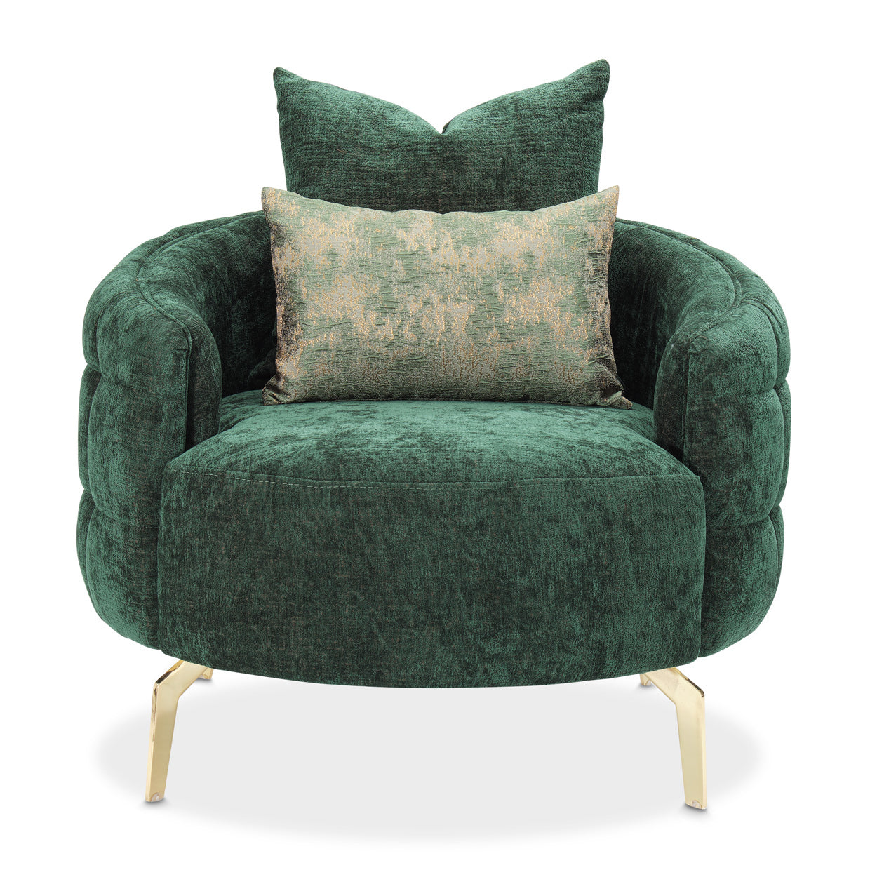 Celine Accent Chair - Emerald/Gold